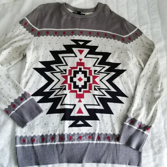 21 Men (Forever 21) Aztec Pullover Sweater - Picture 1 of 8
